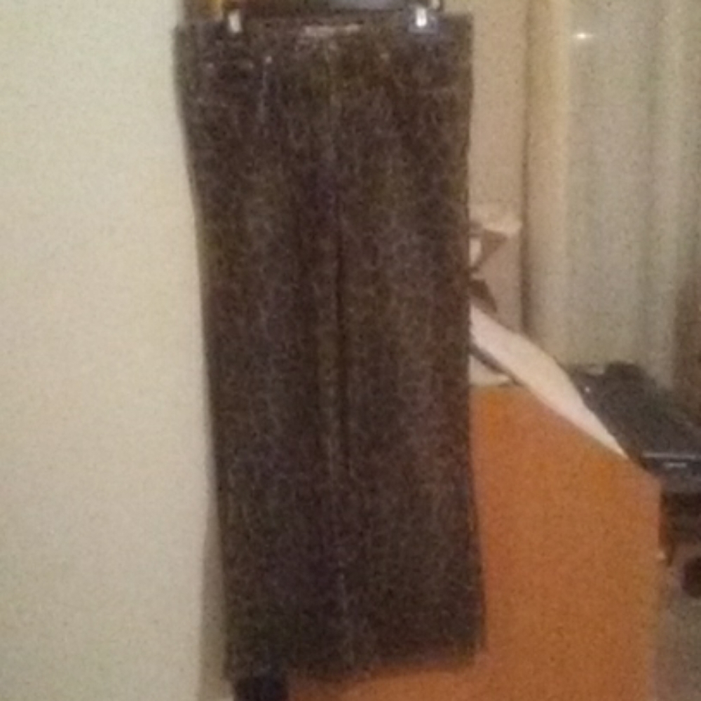 Corduroy Cougar Print Pants